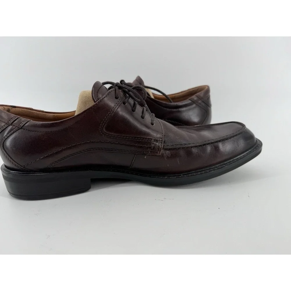 ECCO Shoes Mens 43 Brown Leather Derby Oxford Lace Up Dress Comfort Classic